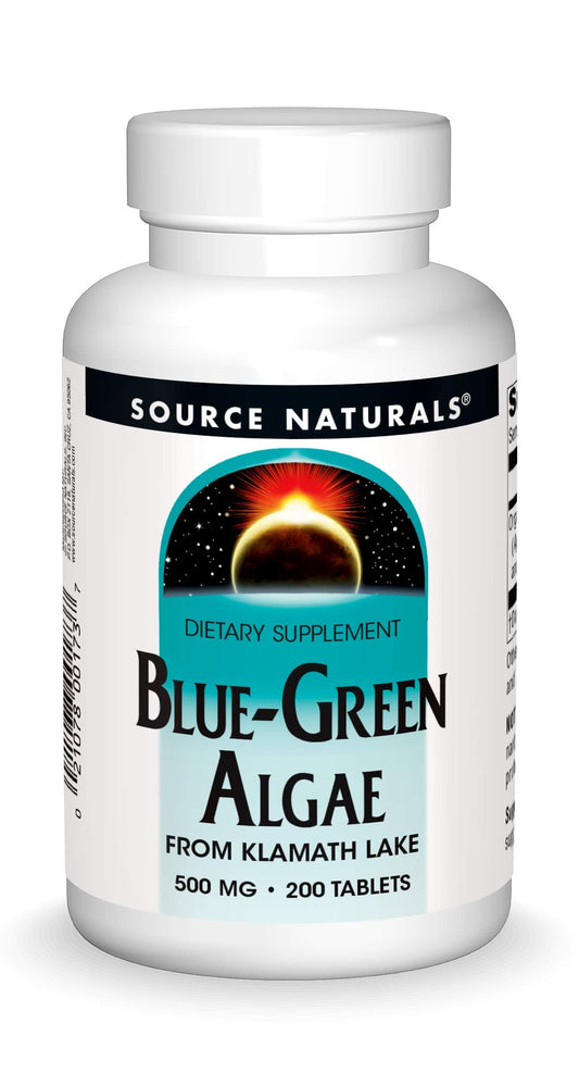 Source Naturals Blue Green Algae from Klamath Lake – Algae Superfood, 500 mg, 200 Tablets BritishVita | Premium UK Vitamins & Wellness Supplements