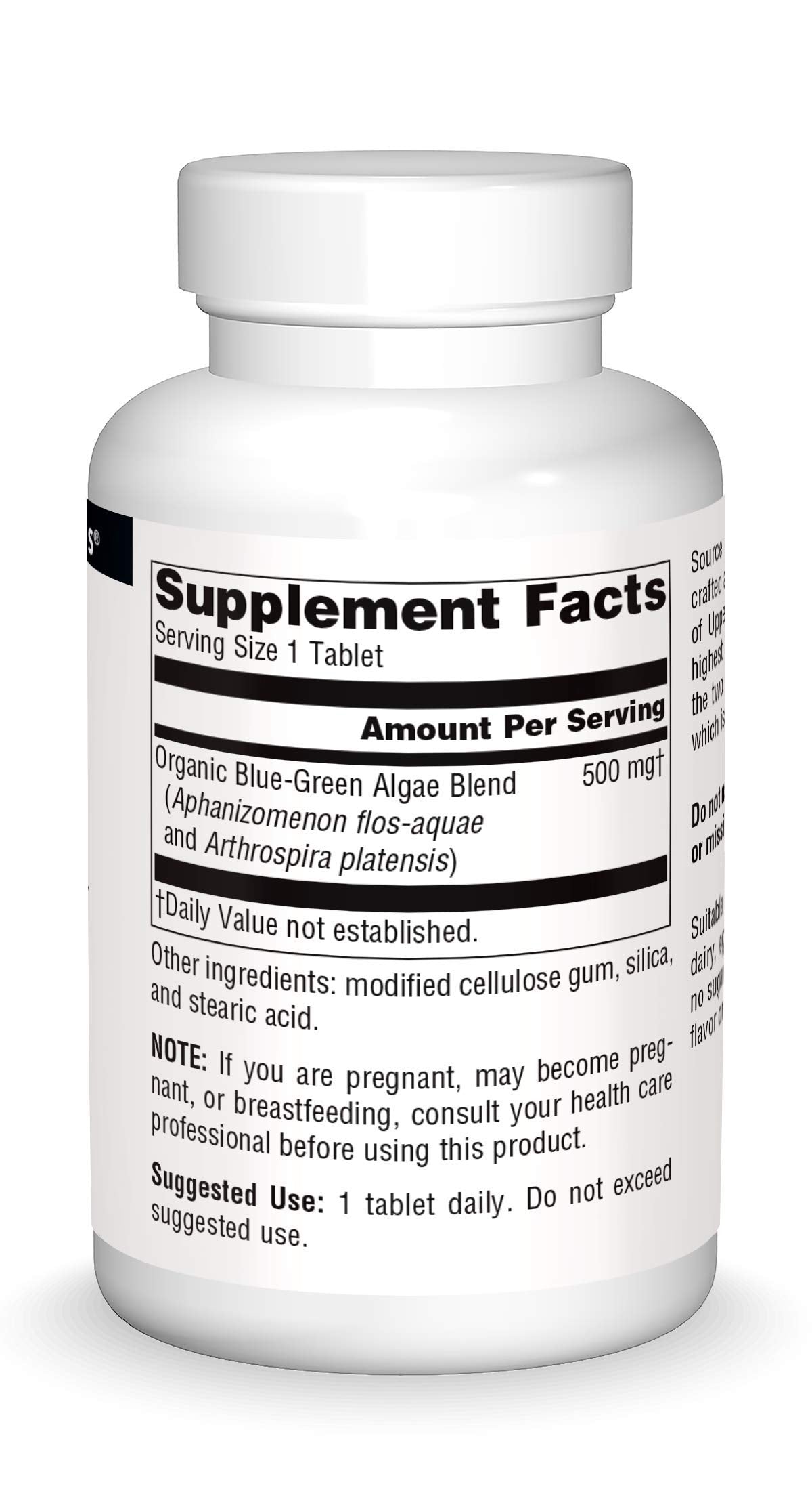 Source Naturals Blue Green Algae from Klamath Lake – Algae Superfood, 500 mg, 200 Tablets