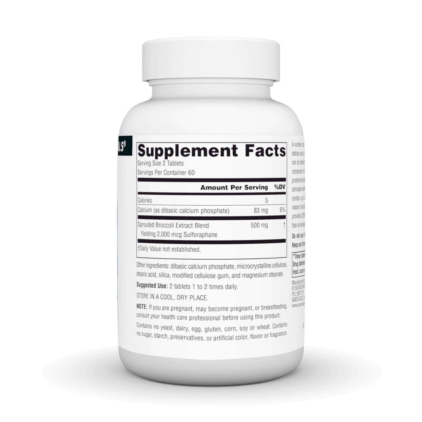 Source Naturals Broccoli Sprouts Extract 250 mg – 120 Tablets (50x Isothiocyanates)