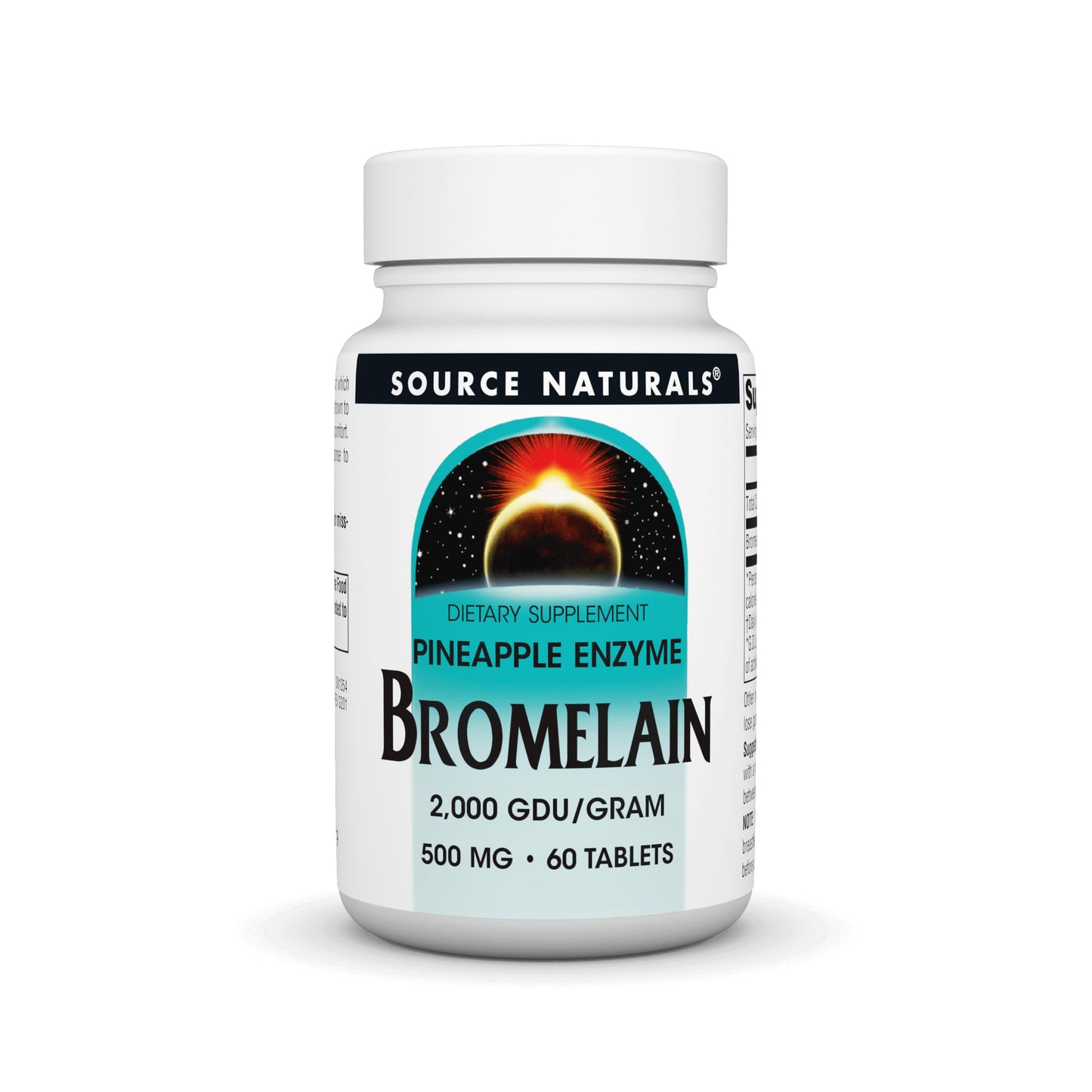 Source Naturals Bromelain 2000 GDU/Gram – Pineapple Enzyme 500 mg, 60 Tablets