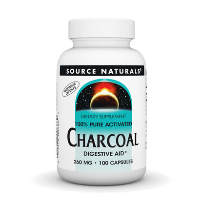 Source Naturals Activated Charcoal - Digestive Aid, 100 Capsules