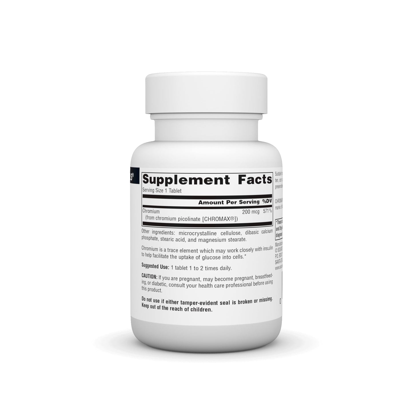 Source Naturals Chromium Picolinate 200 mcg Tablet – 120 Count