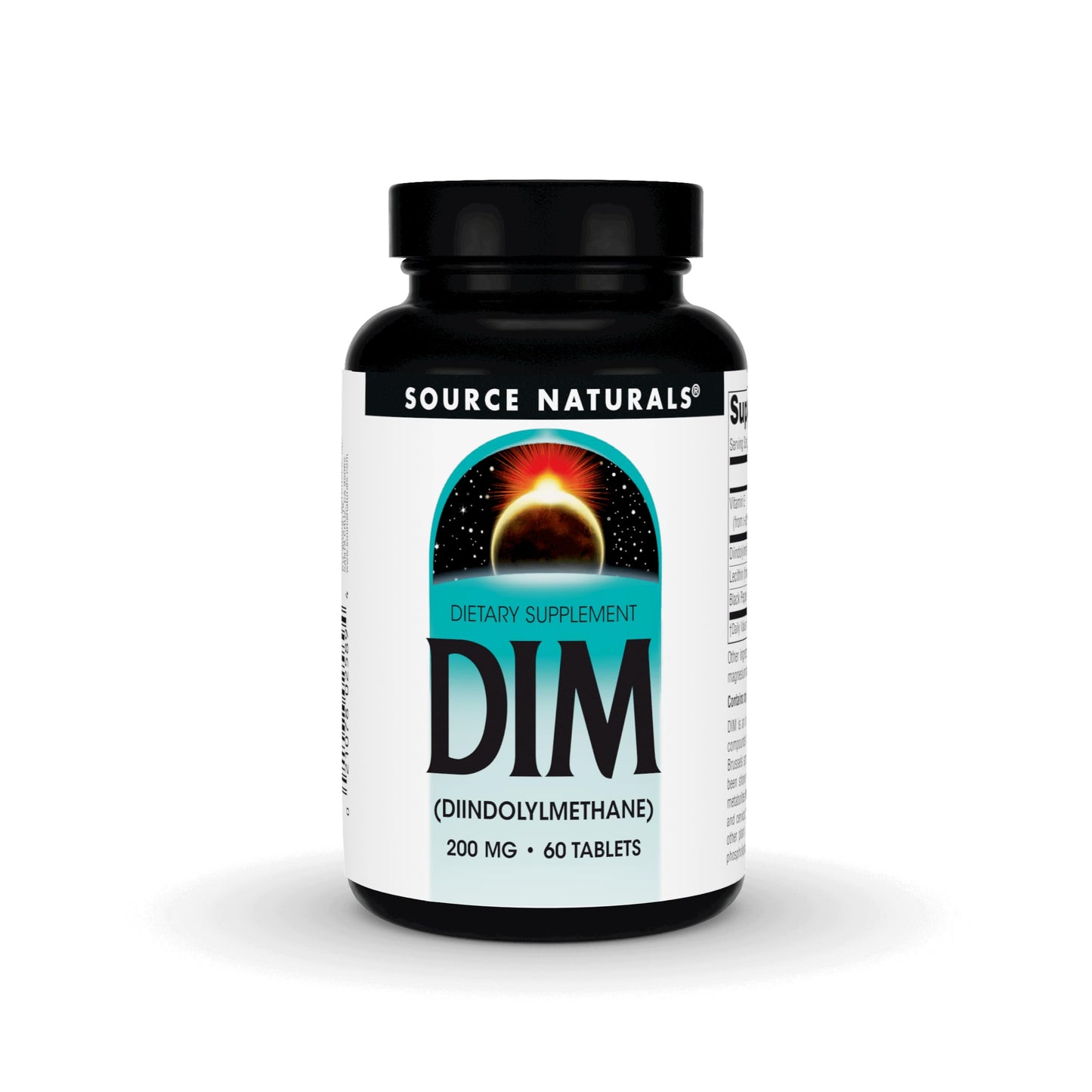 Source Naturals DIM 200mg with BioPerine, Vitamin E – 60 Tablets