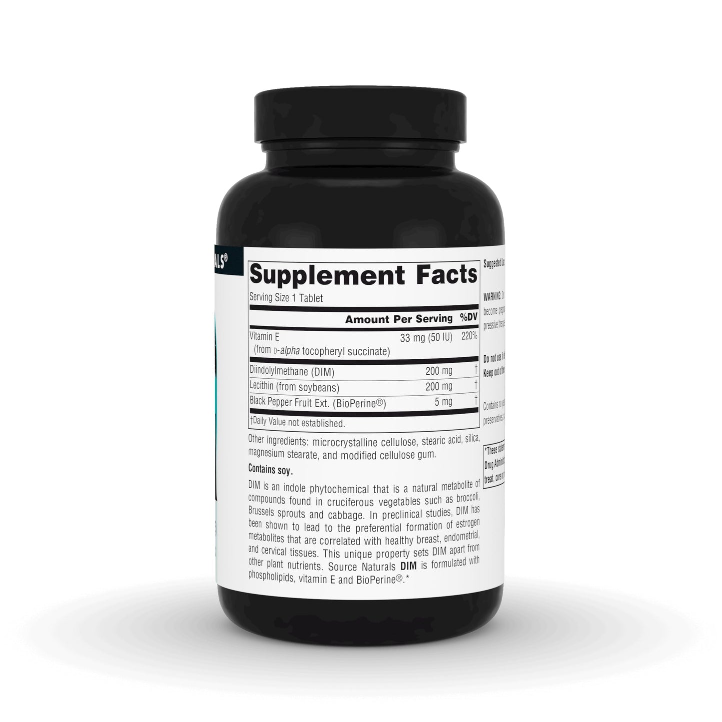 Source Naturals DIM 200 mg with BioPerine – 120 Tablets