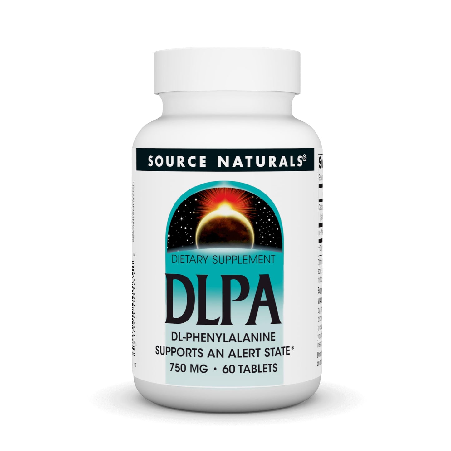 Source Naturals DLPA DL-Phenylalanine 750 mg - 60 Tablets | Mood & Alertness Support