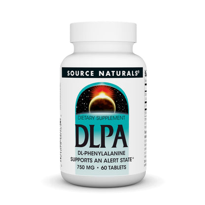 Source Naturals DLPA DL-Phenylalanine 750 mg - 60 Tablets | Mood & Alertness Support