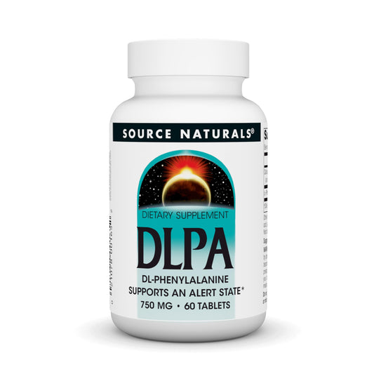 Source Naturals DLPA DL-Phenylalanine 750 mg - 60 Tablets | Mood & Alertness Support BritishVita | Premium UK Vitamins & Wellness Supplements