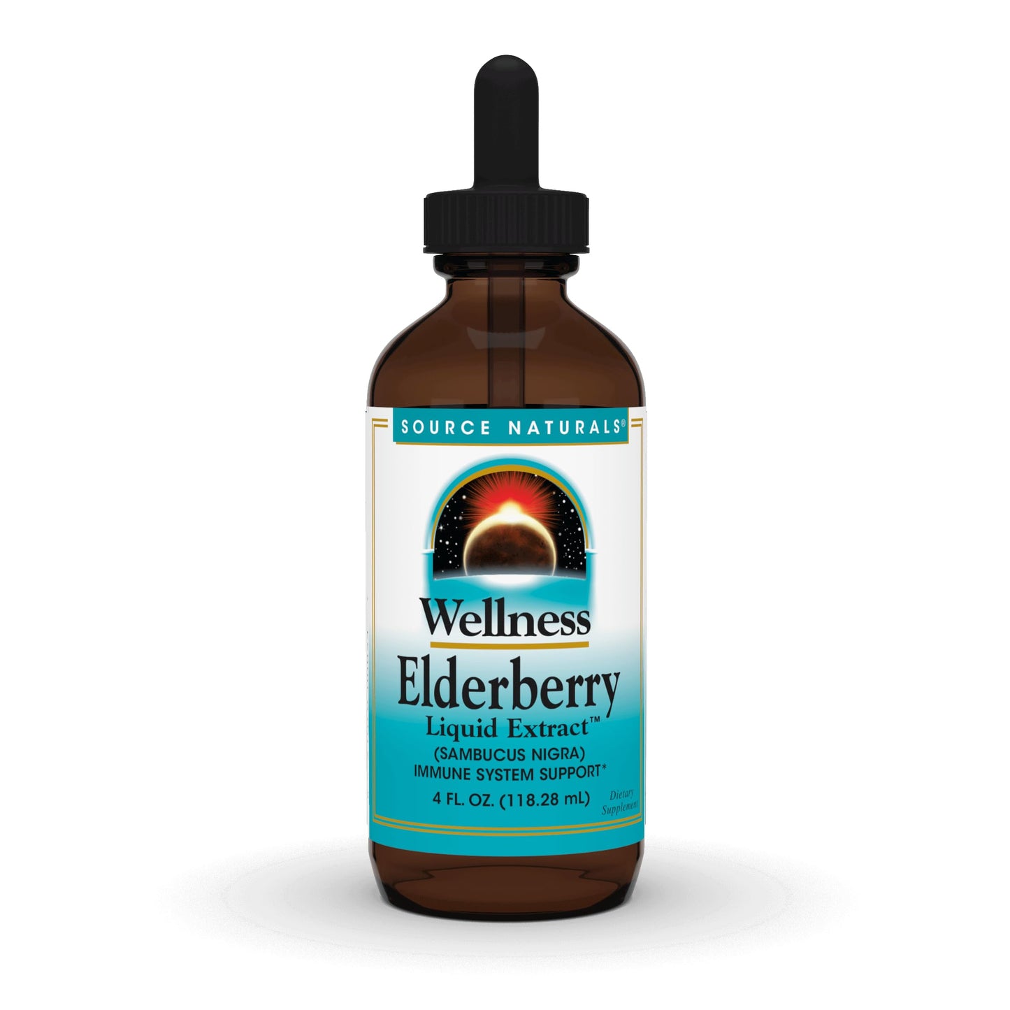 Source Naturals Wellness Elderberry Liquid Extract – Immune System Support* | Sambucus nigra | 4 fl oz