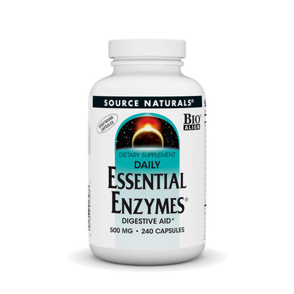 Source Naturals Essential Enzymes – Digestive Aid* in Vegetarian Capsules (500 mg), 240 Capsules
