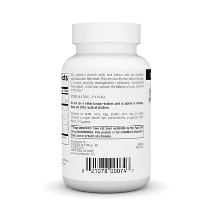 Source Naturals Evening Primrose Oil Hexane-Free 1350 mg | GLA 135 mg | Cold-Pressed | 30 Softgels