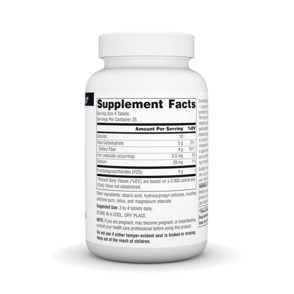 Source Naturals FOS 1000 mg Fructooligosaccharides Probiotic Enhancer – 100 Tablets