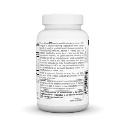 Source Naturals FOS 1000 mg Fructooligosaccharides Probiotic Enhancer – 100 Tablets
