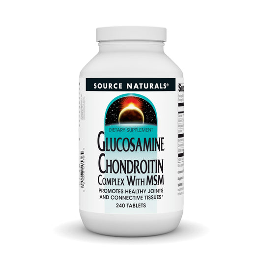 Source Naturals Glucosamine Chondroitin Complex with MSM – 240 Tablets BritishVita | Premium UK Vitamins & Wellness Supplements