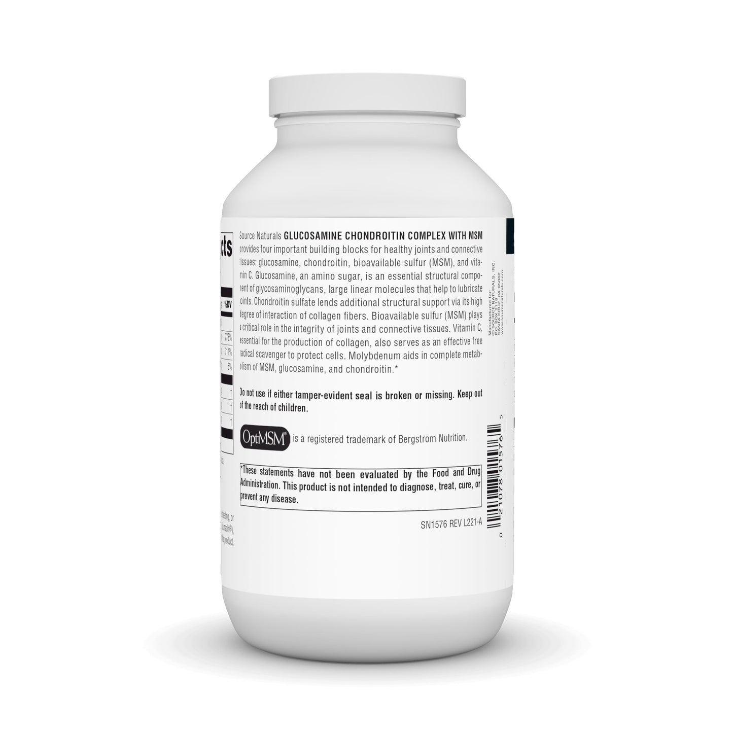 Source Naturals Glucosamine Chondroitin Complex with MSM – 240 Tablets