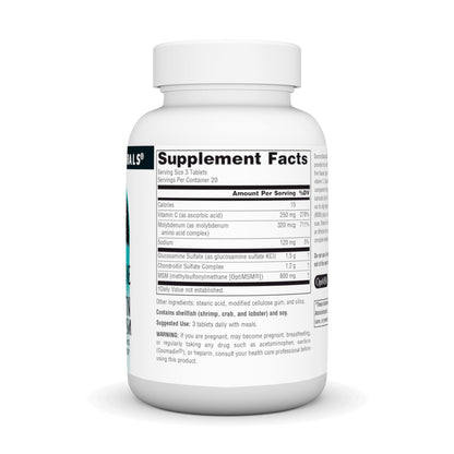 Source Naturals Glucosamine Chondroitin Complex with MSM – 60 Tablets | Joint Support