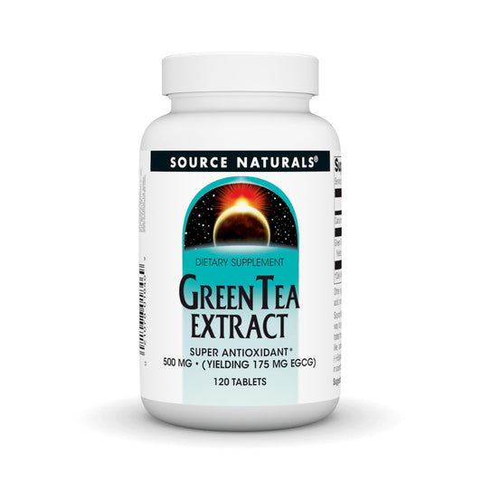 Source Naturals Green Tea Extract - 500 mg (175 mg EGCG) - 120 Tablets BritishVita | Premium UK Vitamins & Wellness Supplements