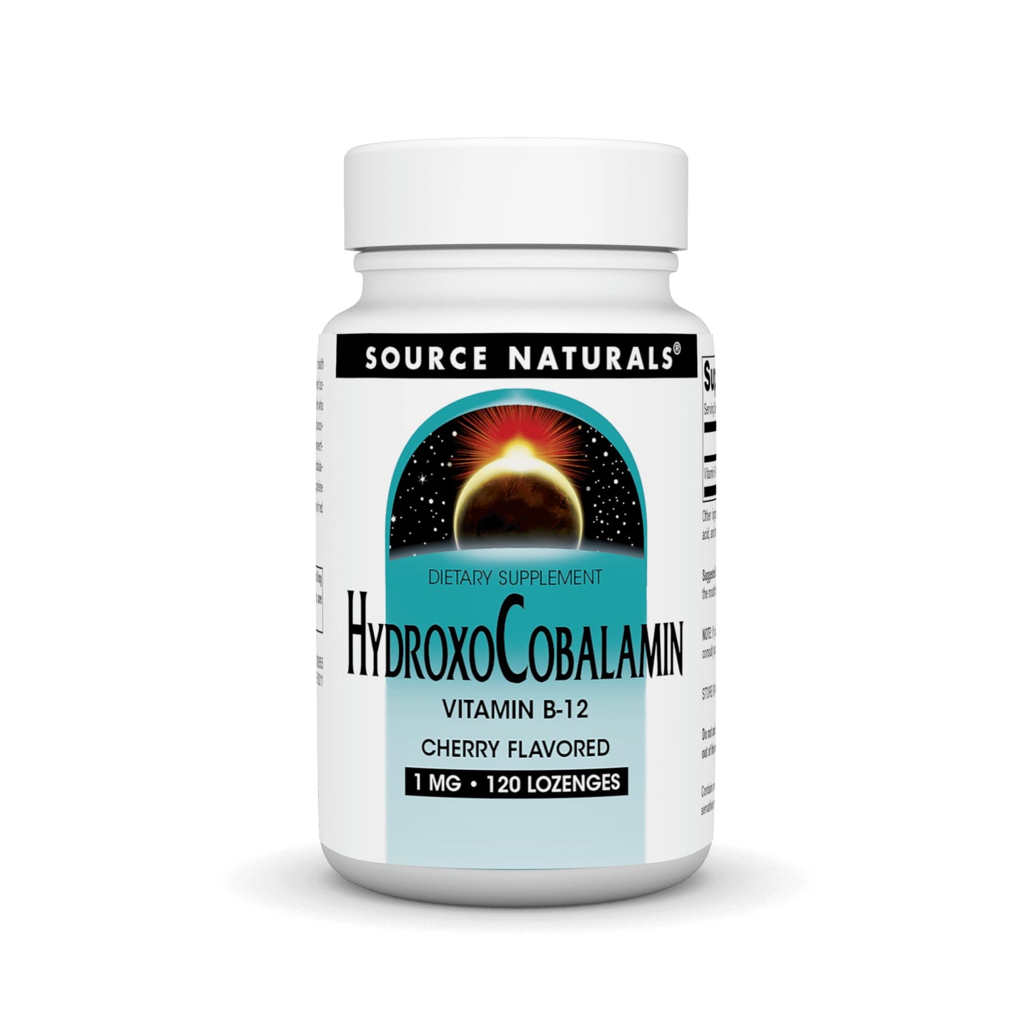 Source Naturals HydroxoCobalamin B-12 Lozenges 1 mg Cherry, 120 Count