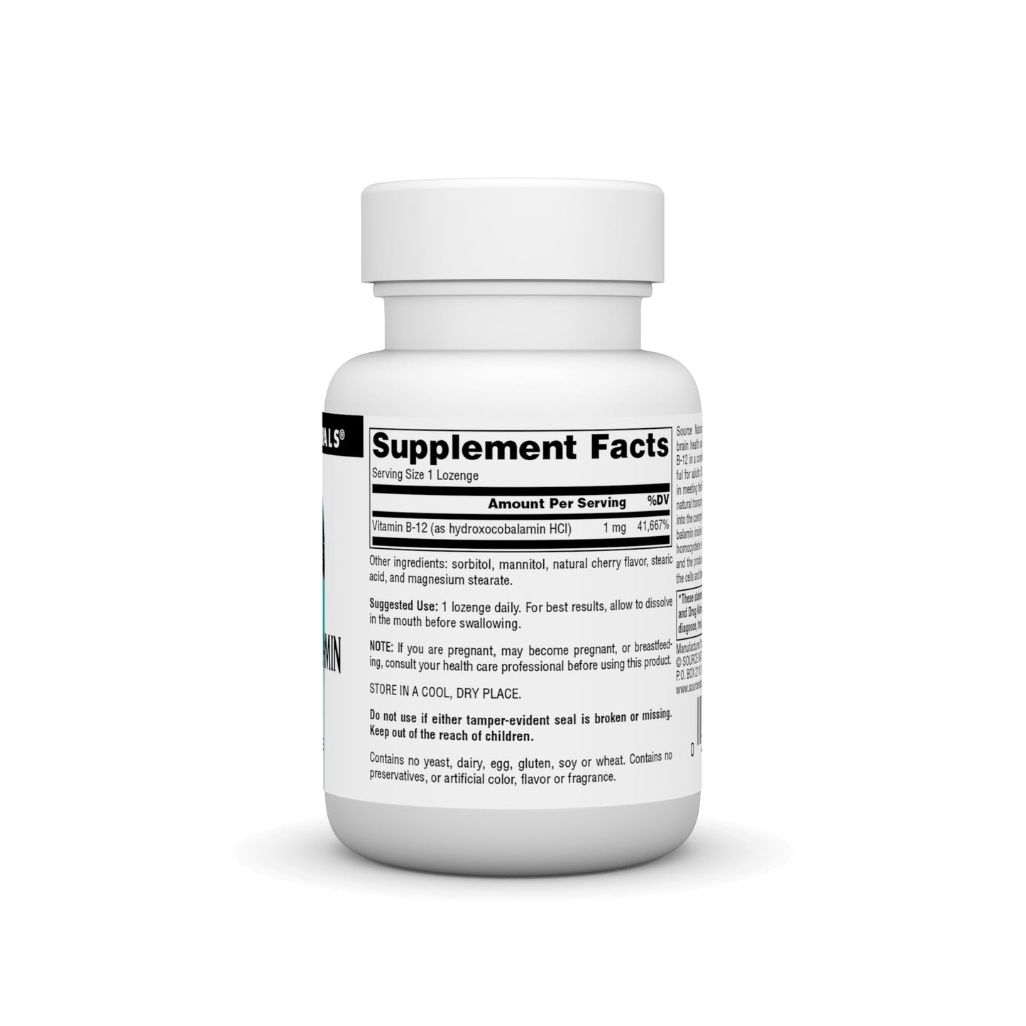Source Naturals HydroxoCobalamin B-12 Lozenges 1 mg - Cherry, 60 ct