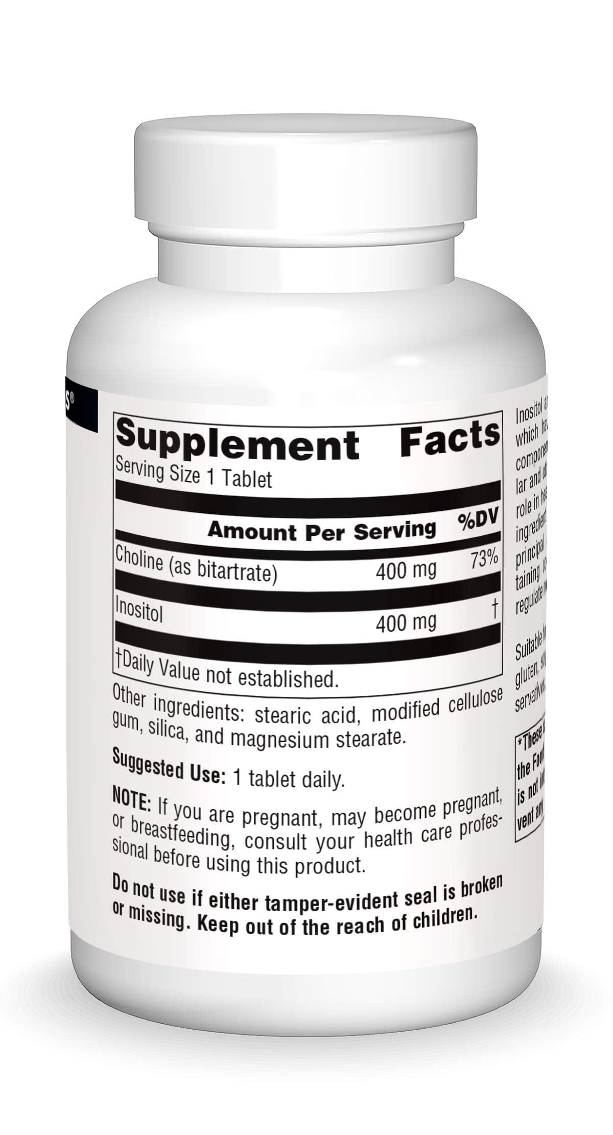 Source Naturals Inositol & Choline 800 mg - 100 Tablets | Nerve Support