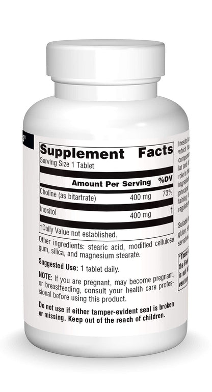 Source Naturals Inositol & Choline 800 mg - 100 Tablets | Nerve Support