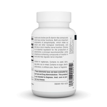 Source Naturals Inositol & Choline 800 mg - Supports Healthy Nerve Function - 50 Tablets