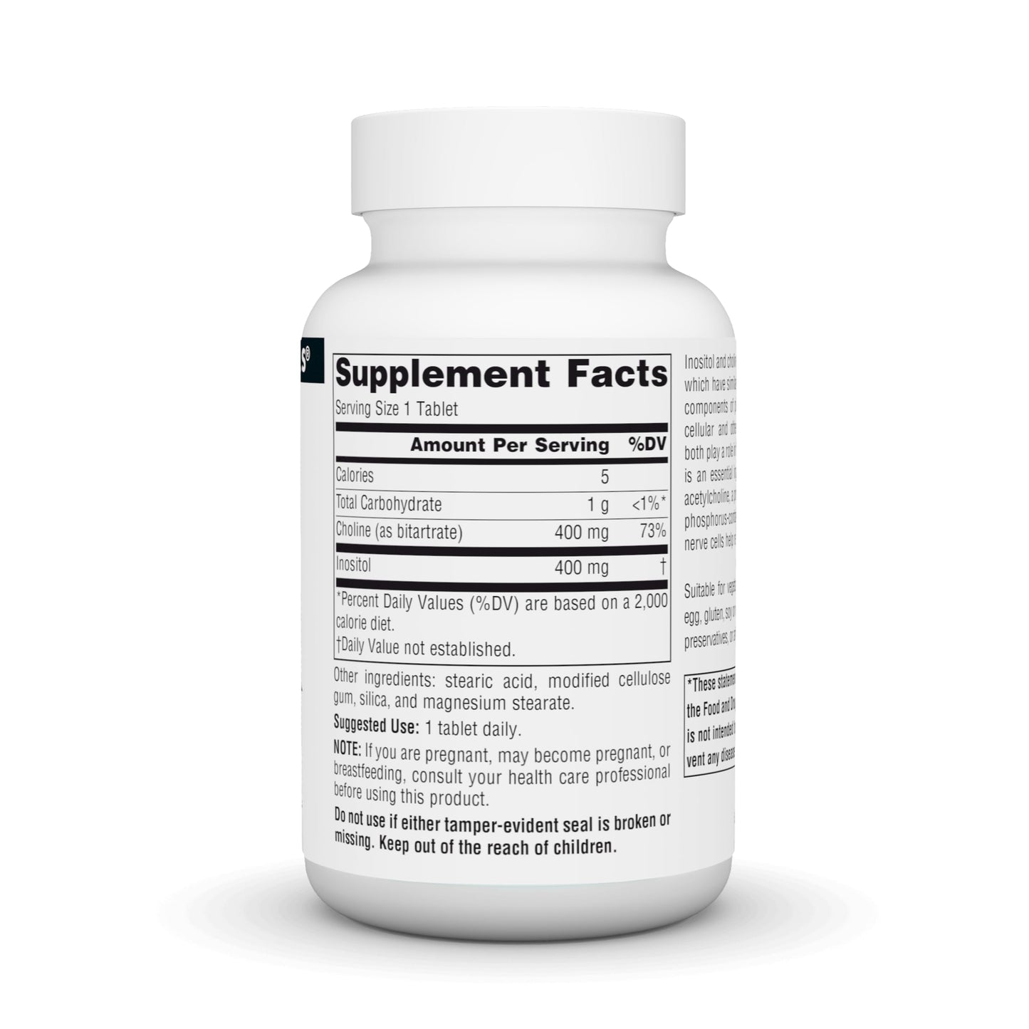 Source Naturals Inositol & Choline 800 mg - Supports Healthy Nerve Function - 50 Tablets