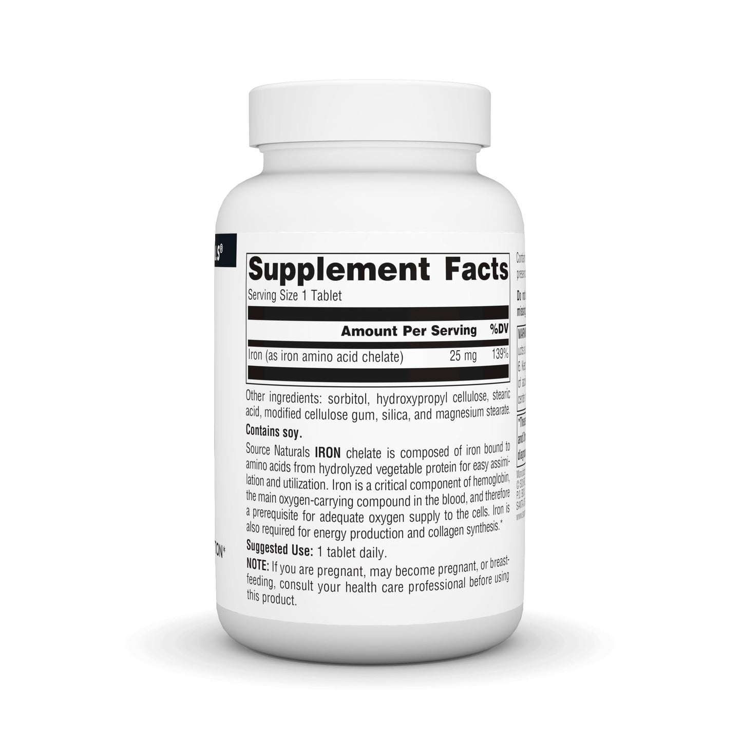 Source Naturals Iron, Amino Acid Chelate – Energy Support Dietary Supplement (250 Tablets)