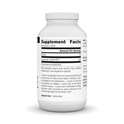 Source Naturals L-Lysine Free Form 1000 mg – Supports Collagen & Energy (200 Tablets)