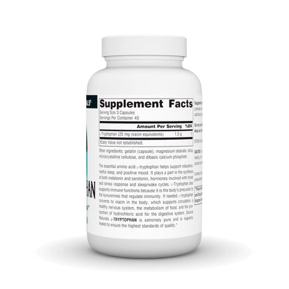 Source Naturals L-Tryptophan 500mg - Mood, Relaxation & Sleep Support, 120 Capsules
