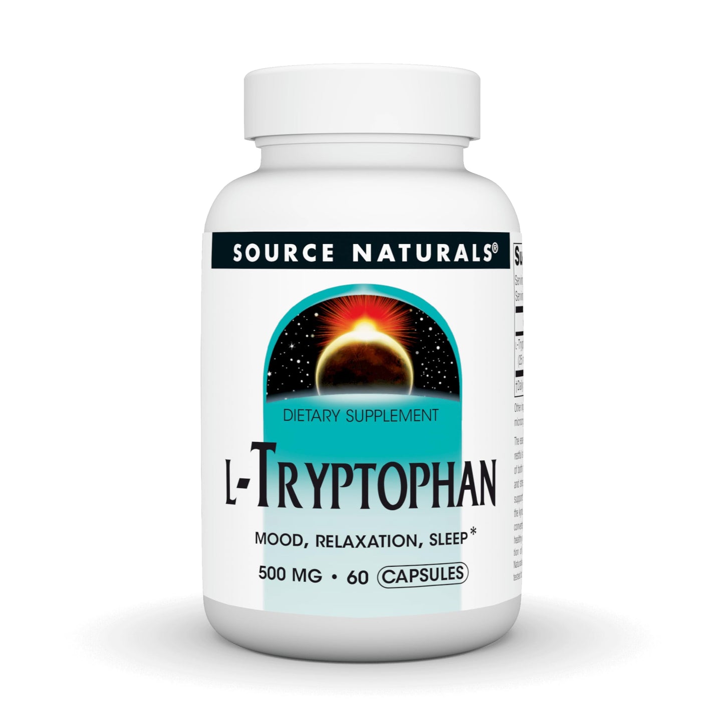 Source Naturals L-Tryptophan 500mg - 60 Capsules | Mood, Relaxation & Sleep*