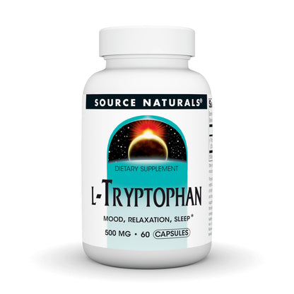 Source Naturals L-Tryptophan 500mg - 60 Capsules | Mood, Relaxation & Sleep*