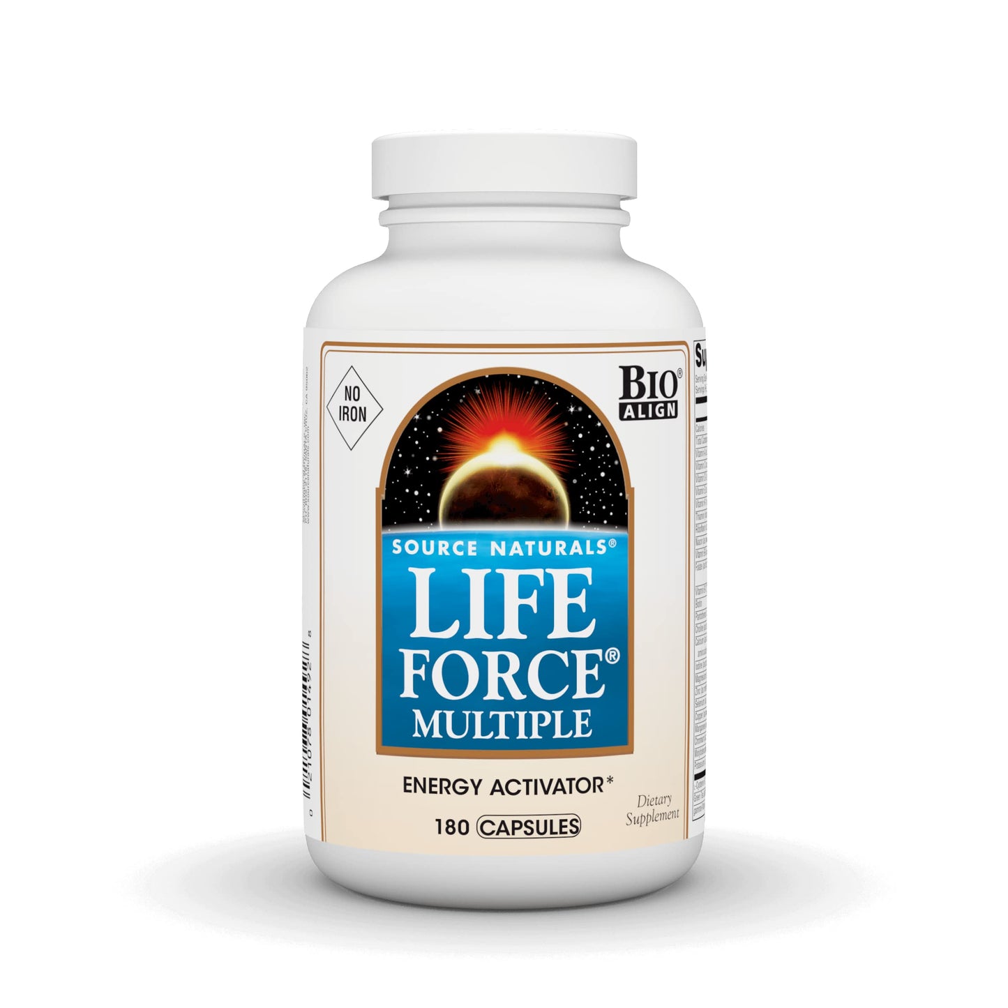Source Naturals Life Force Iron Free Multivitamin – High Potency Daily Vitamin, 180 Capsules