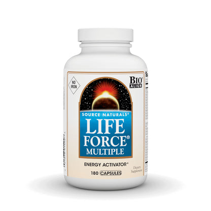 Source Naturals Life Force Iron Free Multivitamin – High Potency Daily Vitamin, 180 Capsules