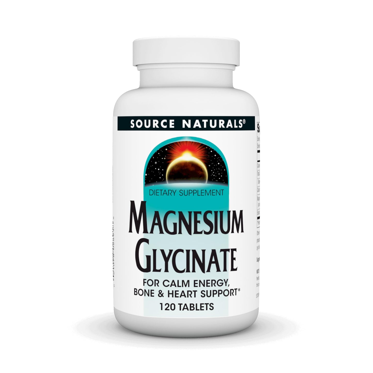 Source Naturals Magnesium Glycinate 200 mg | High Absorption, 120 Tablets