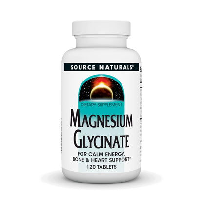 Source Naturals Magnesium Glycinate 200 mg | High Absorption, 120 Tablets