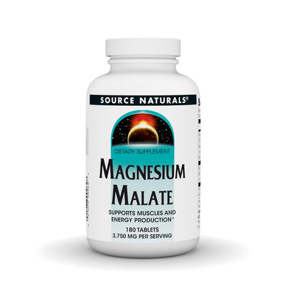 Source Naturals Magnesium Malate - 3750mg per Serving - 180 Tablets