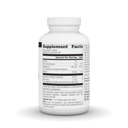 Source Naturals Magnesium Malate - 3750mg per Serving - 180 Tablets