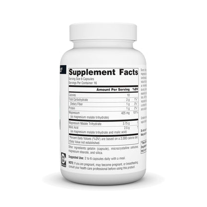 Source Naturals Magnesium Malate 3750 mg – Essential Magnesium Malic Acid Supplement | 100 Capsules