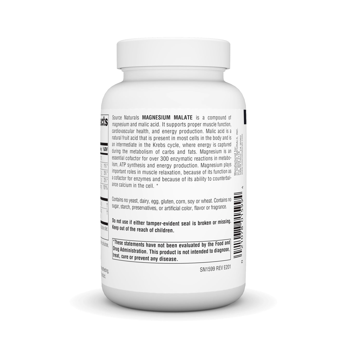 Source Naturals Magnesium Malate 3750 mg – Essential Magnesium Malic Acid Supplement | 100 Capsules