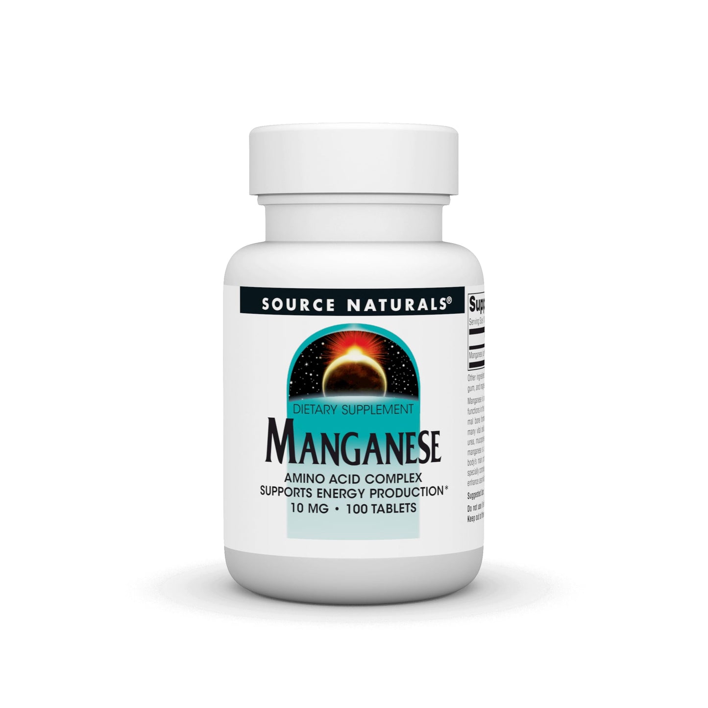 Source Naturals Manganese, Amino Acid Chelate – Supports Energy Production – 100 Tablets