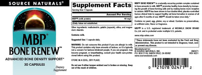 Source Naturals MBP Bone Renew – Milk Protein for Advanced Density Support (30 Capsules)