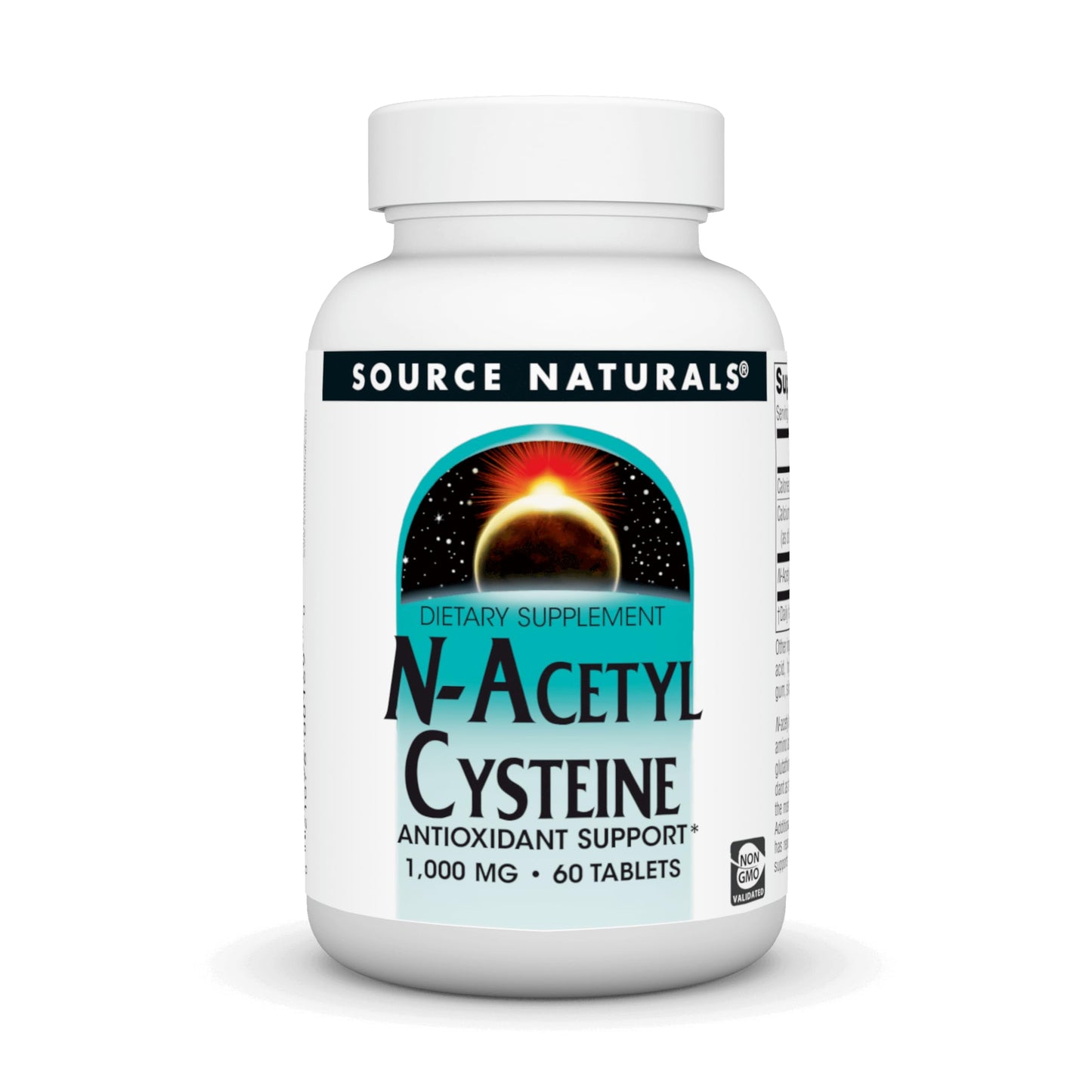 Source Naturals N-Acetyl Cysteine 1000 mg – Antioxidant Support for Respiratory Health | 60 Tablets