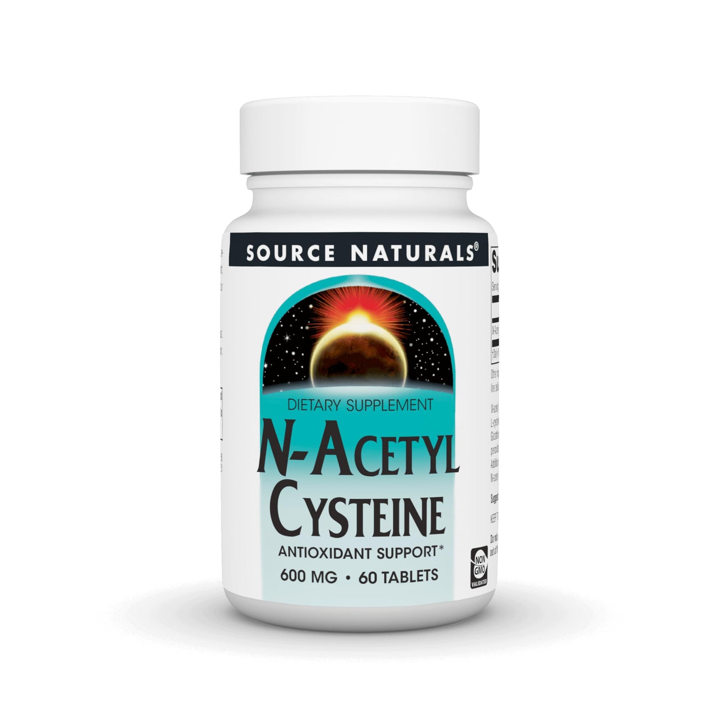 Source Naturals N-Acetyl Cysteine 600 mg — Antioxidant Support for Respiratory Health | 60 Tablets