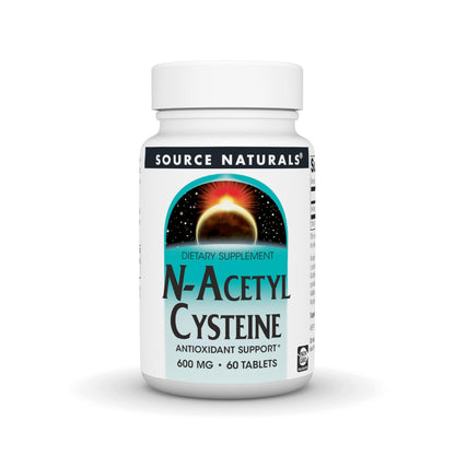 Source Naturals N-Acetyl Cysteine 600 mg — Antioxidant Support for Respiratory Health | 60 Tablets