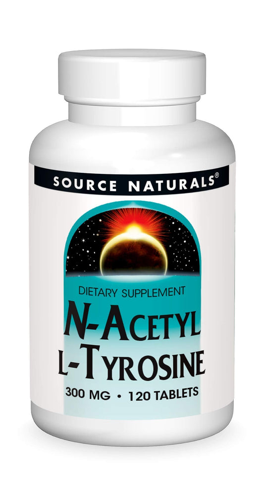 Source Naturals N-Acetyl L-Tyrosine Dietary Supplement - 120 Tablets BritishVita | Premium UK Vitamins & Wellness Supplements