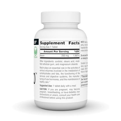 Source Naturals Niacin 250 – Vegan Vitamin B-3 Tablets, 250 Count