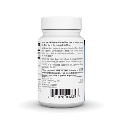 Source Naturals NSK-SD Nattokinase 100mg | Systemic Enzyme for Healthy Circulation - 60 Vegan Capsules