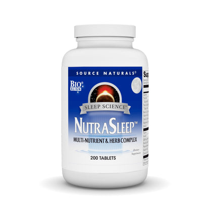 Source Naturals NutraSleep Melatonin-Free Multi-Nutrient & Herb Complex – 200 Tablets