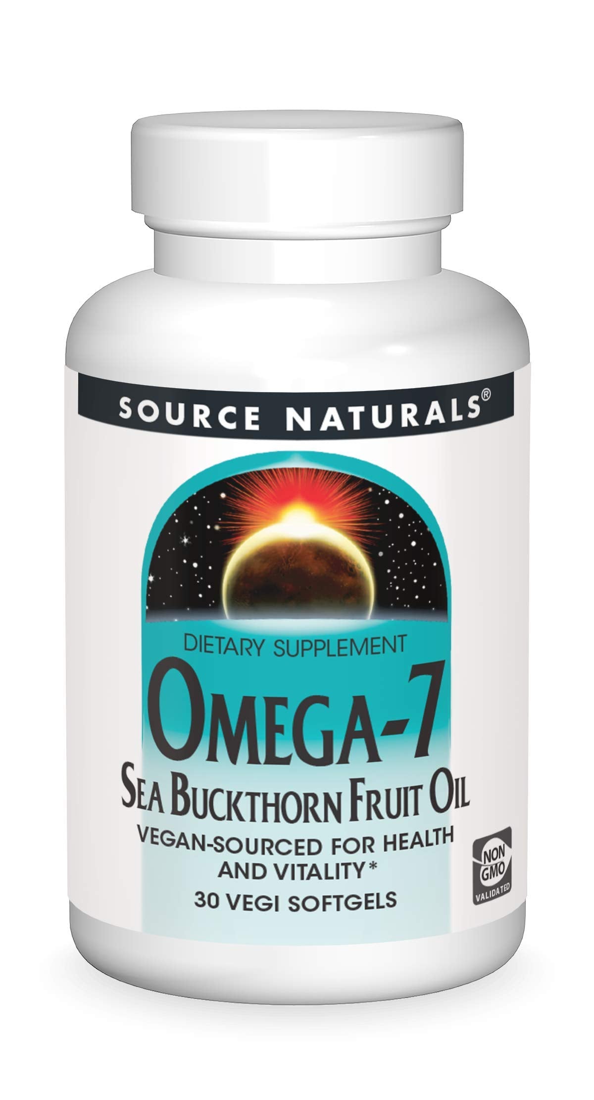 Source Naturals Omega-7 Sea Buckthorn Oil – Vegan, Non-GMO Softgels (30)