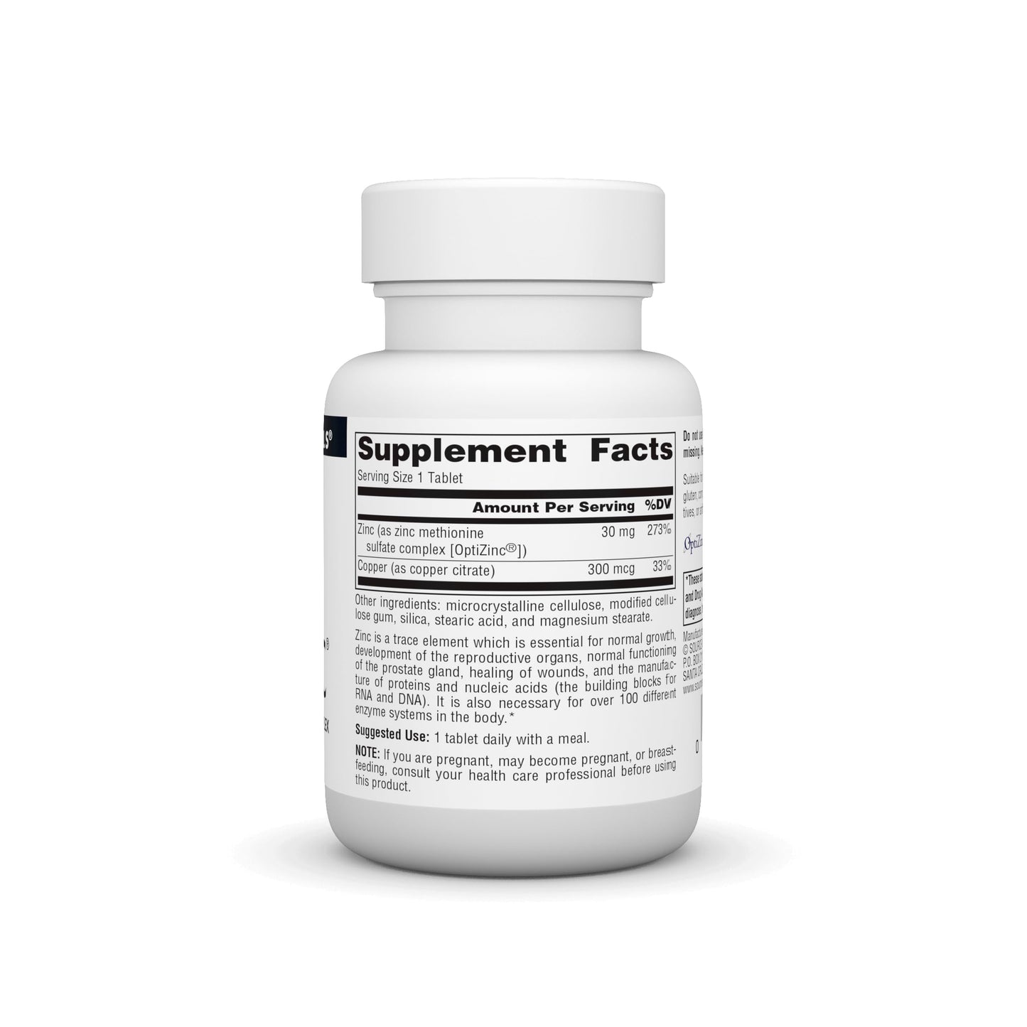 Source Naturals OptiZinc Zinc Monomethionine Sulfate Complex – 60 Tablets